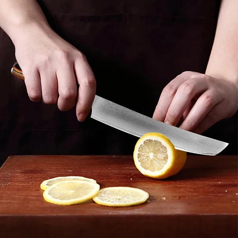 Couteaux de cuisine professionnels, couperet de Chef, manche en bois de viande, couteau japonais en 