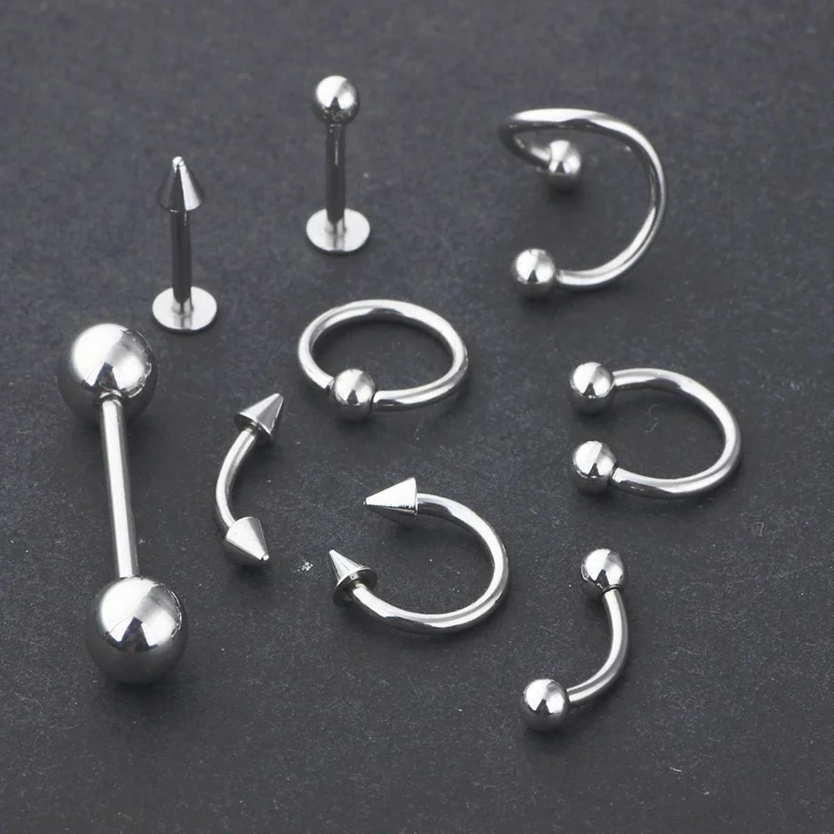 100 pièces Lot anneau de nez en acier chirurgical cerceau narine Piercing Septum anneau fer à cheval