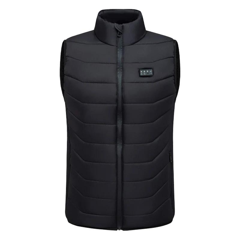 Nouveau ample décontracté col montant hiver 28 zones gilet chauffant Intelligent hommes femmes chaud