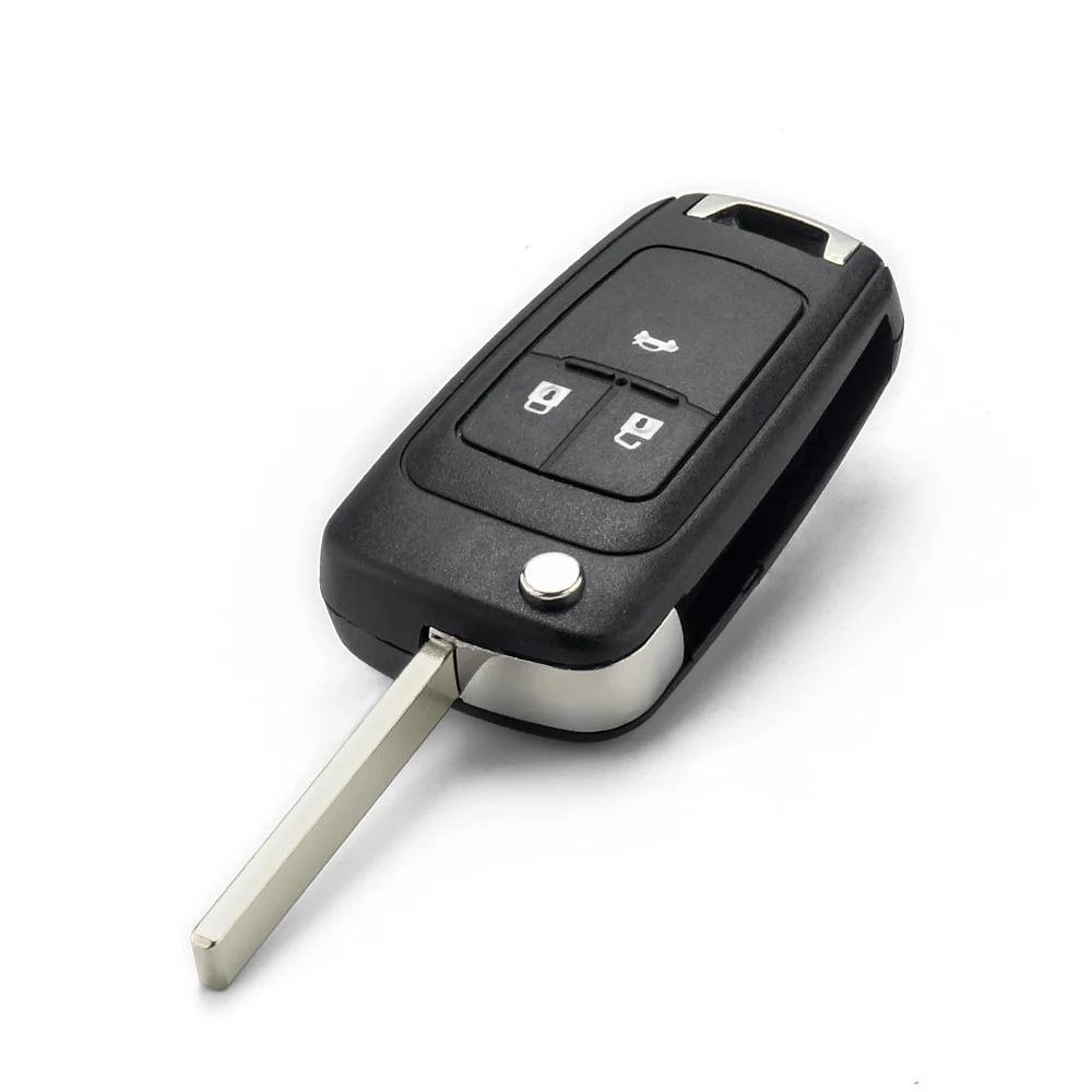 KEYYOU 10 pièces 2/3/4/5 boutons boîtier à distance Fob couverture rabat pliant clé coque vierge pou