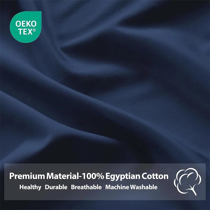 Draps de lit 100% coton égyptien, linge de lit pour la maison, drap-housse 1000 fils avec bande élas