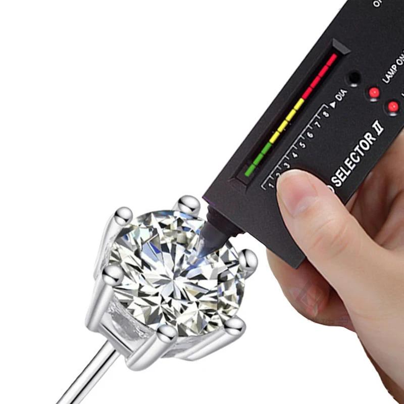 Boucles d'oreilles Moissanite 100% pour femmes, certificat GRA, stylo de Test de diamant, clous d'or