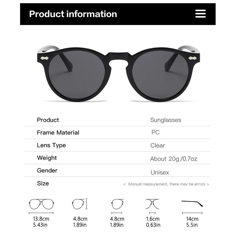 2 pièces nouveau Style de lunettes rétro rondes mode Mita lunettes de soleil lunettes de soleil pers