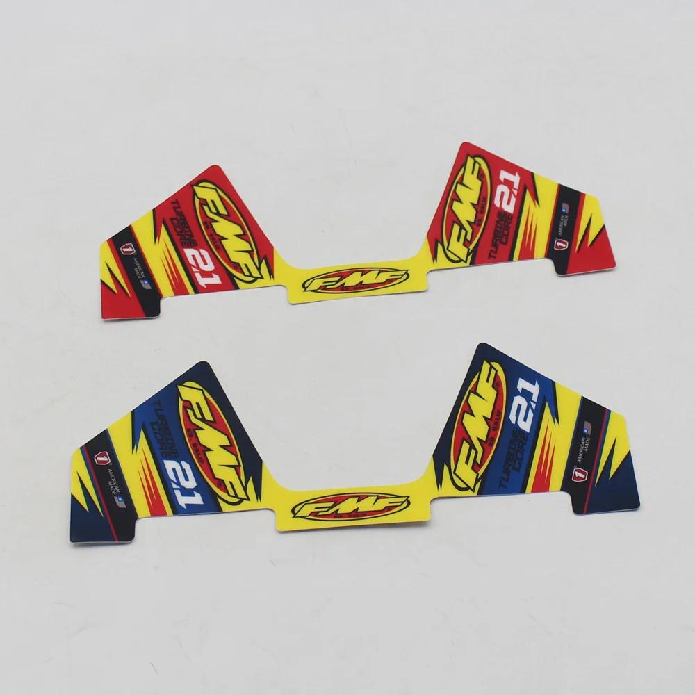 FMF autocollant 2T moto silencieux d'échappement tuyau décalcomanies étanche (29 cm x 12 cm) univers