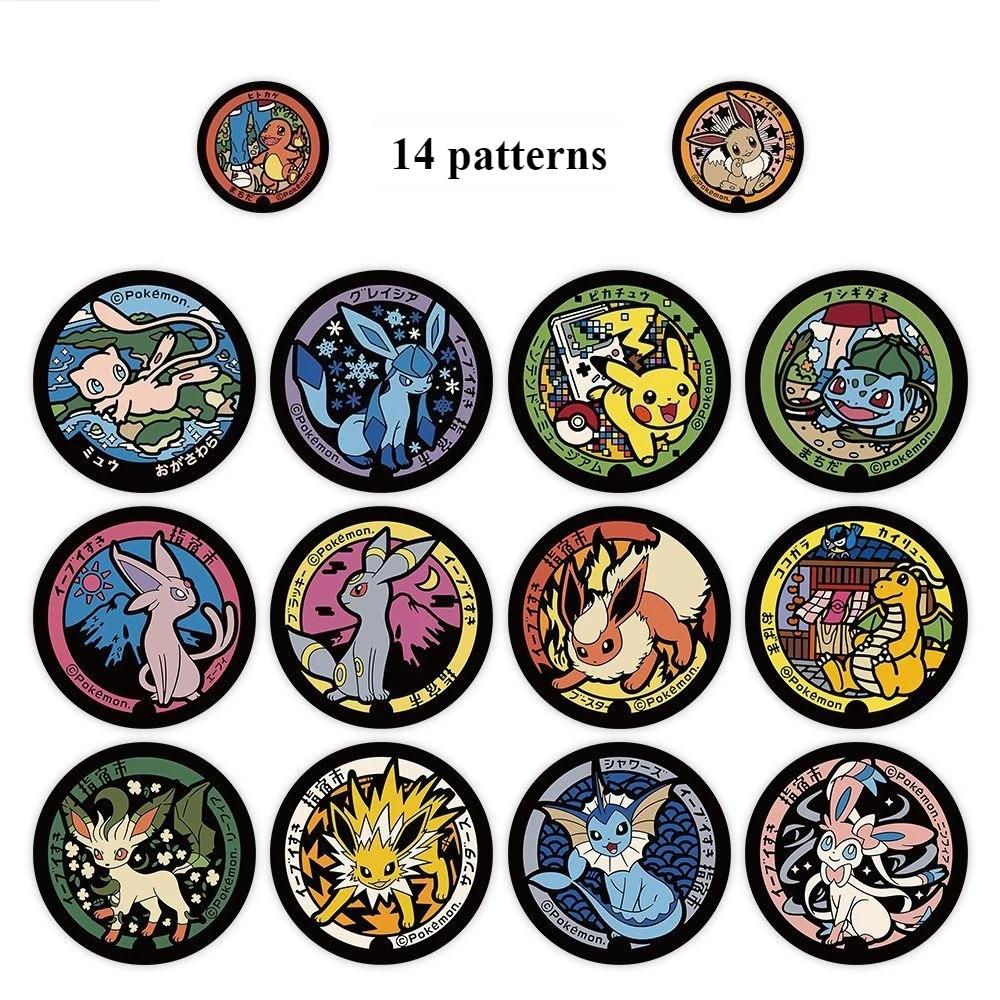 Rouleau d'autocollants Pokemon Pikachu, 500/1000 pièces, dessin animé, Scrapbook, téléphone, cadeau,