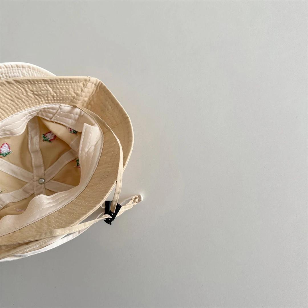 MILANCEL – chapeau de printemps pour petites filles de 1 à 4 ans, chapeau de pêcheur brodé avec frai