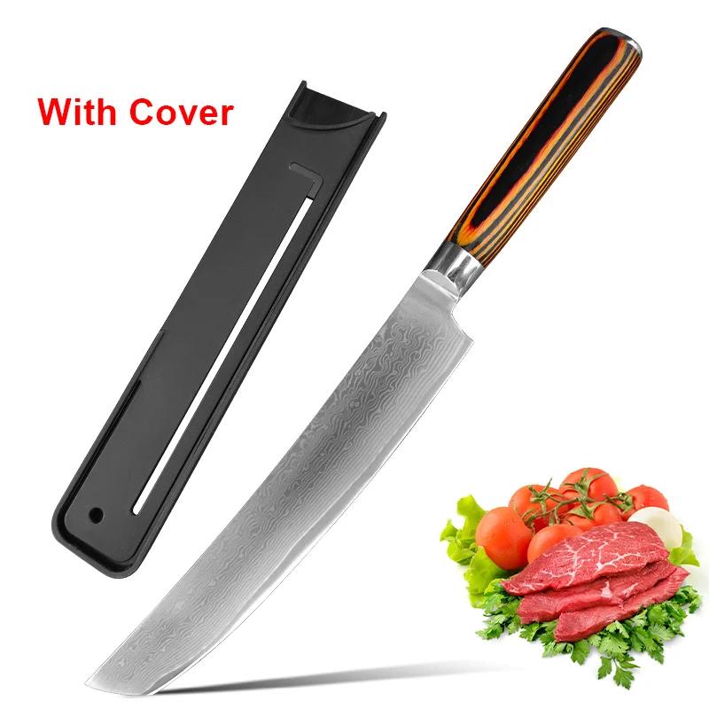 Couteaux de cuisine professionnels, couperet de Chef, manche en bois de viande, couteau japonais en 