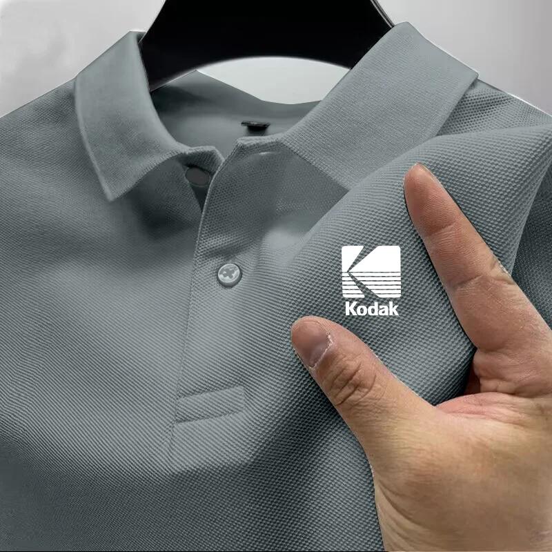 T-shirt à manches courtes respirant pour homme, de la marque Kodak, avec petit logo imprimé, pour l'
