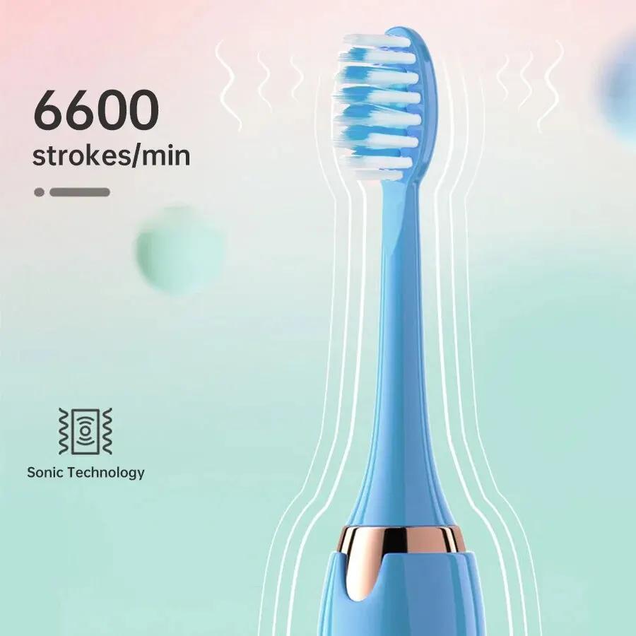 Tongwode brosse à dents électrique sonique USB Rechargeable étanche électronique Ultra sonique blanc