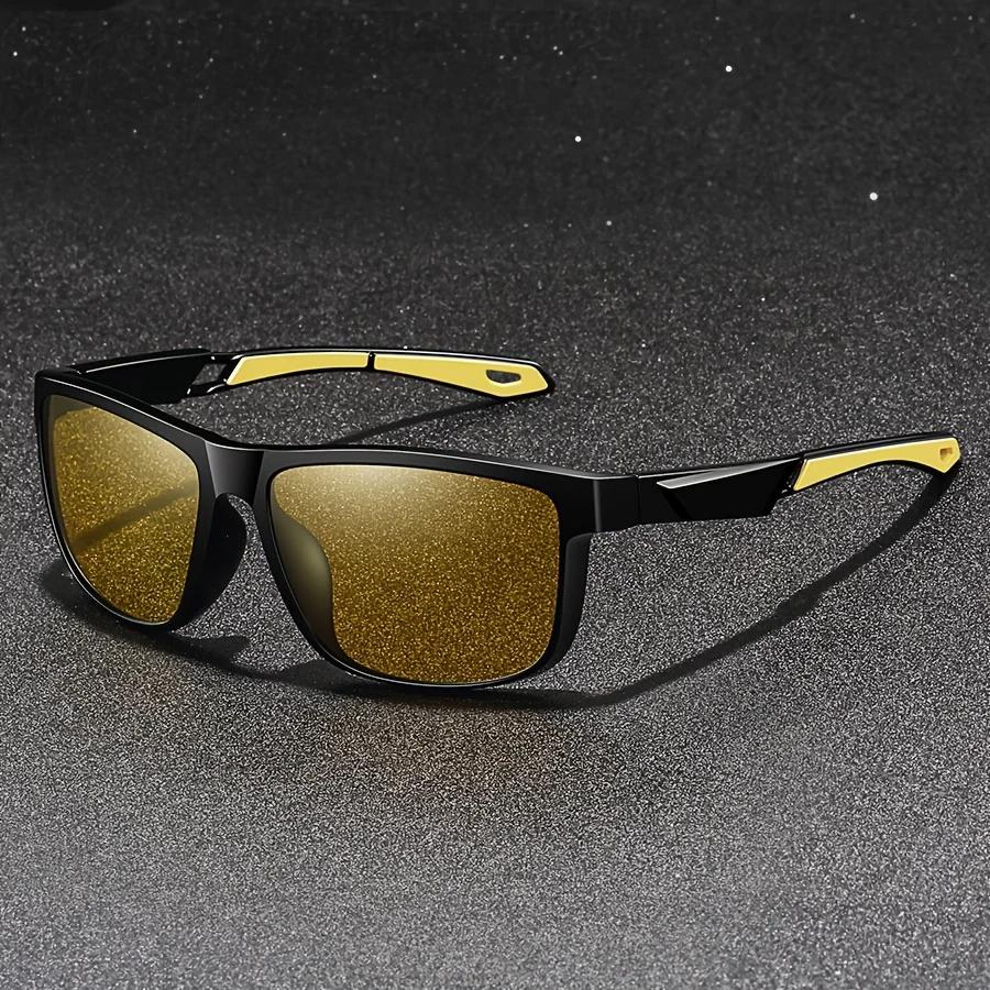 Lunettes Anti-éblouissement carrées jaunes pour Vision nocturne, pour hommes et femmes, pour la cond
