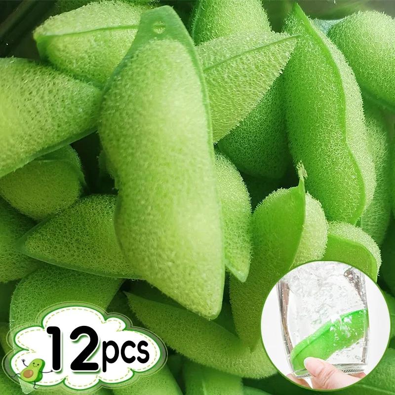 Éponge magique de nettoyage de pois, tasse de cuisine, brosse de nettoyage de bouteilles, réutilisab