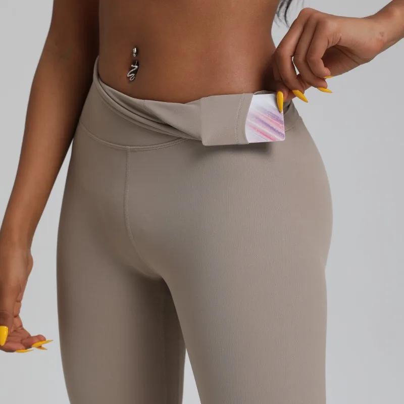 Couleur unie classique 2.0 entraînement complet Jog 25 "doux taille haute gymnastique Yoga Legging g