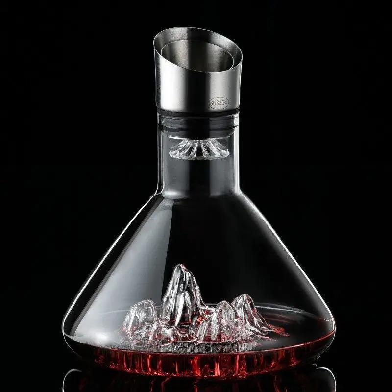 Carafe à vin pour whisky Iceberg, 1500ML, fait à la main, verseur de vin en cristal sans plomb, Cara