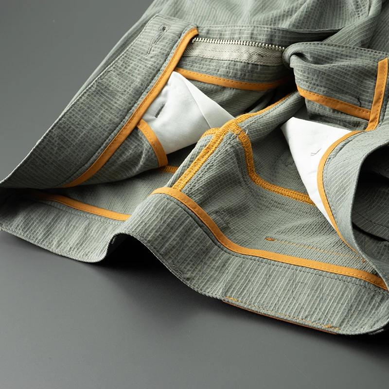 Pantalon d'été léger et respirant en soie glacée pour homme, taille haute, décontracté et habillé, e