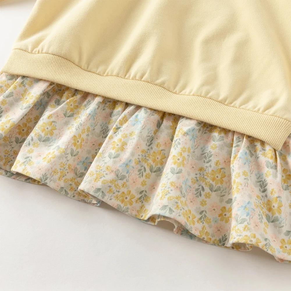 Dave Bella automne enfants sweat à capuche filles chemise florale doux mignon bébé fille à manches l