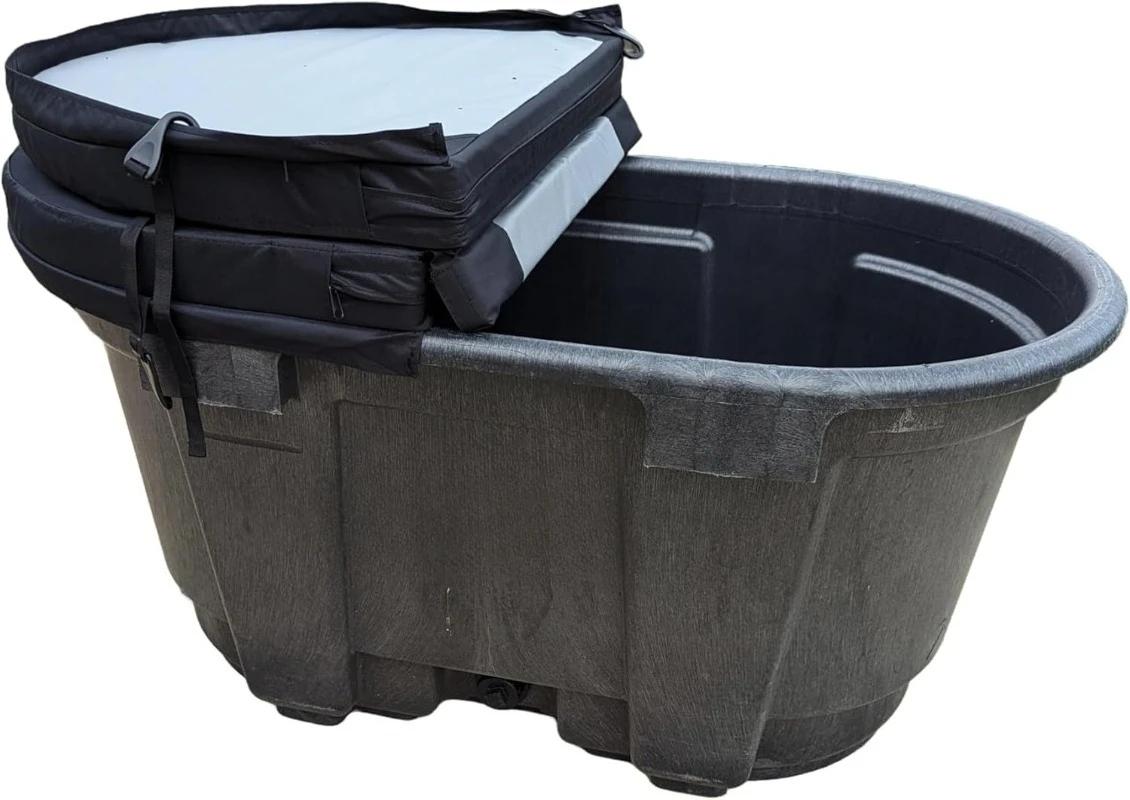Réservoir ovale de 100 gallons, couvercle de jacuzzi isolé dur, thérapie par l'eau glacée, couvertur