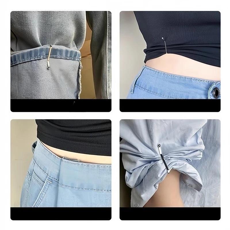 4/10 PIÈCES Accessoires de boucle détachables pour jupes en jean, Clip de manche réglable pour resse