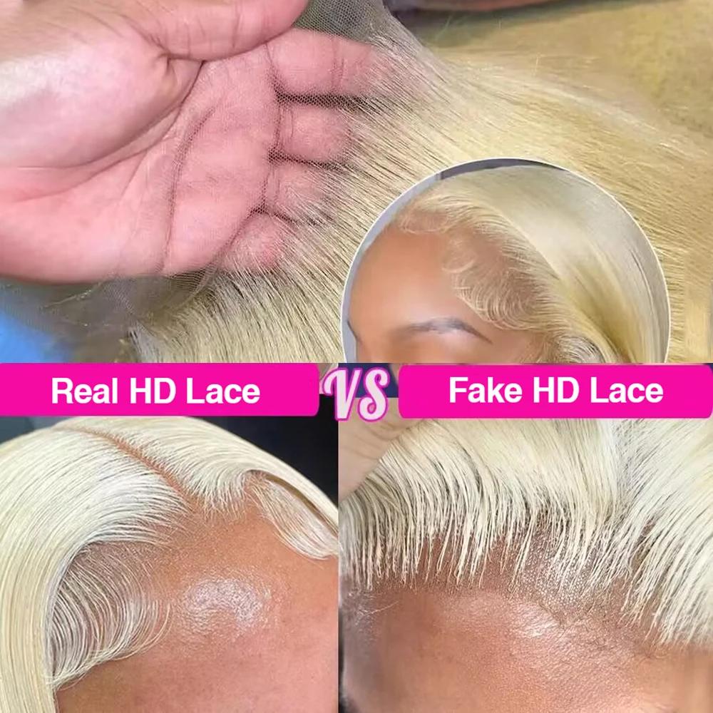 Perruque Lace Frontal Wig brésilienne naturelle, cheveux lisses, blond Transparent HD, 13x4, 13x6, p