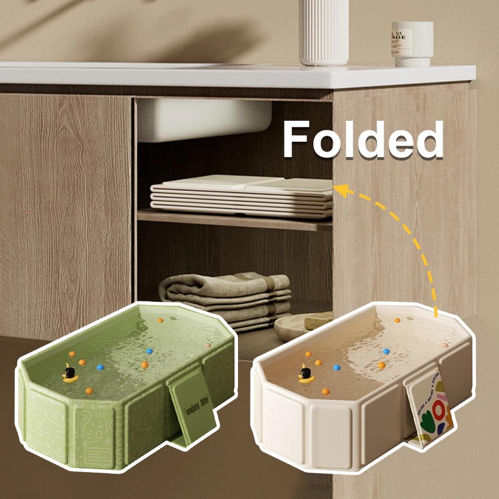 Lavabo de bain pliable pour bébé, 1 pièce, facile à ranger, baignoire Simple, pratique à transporter