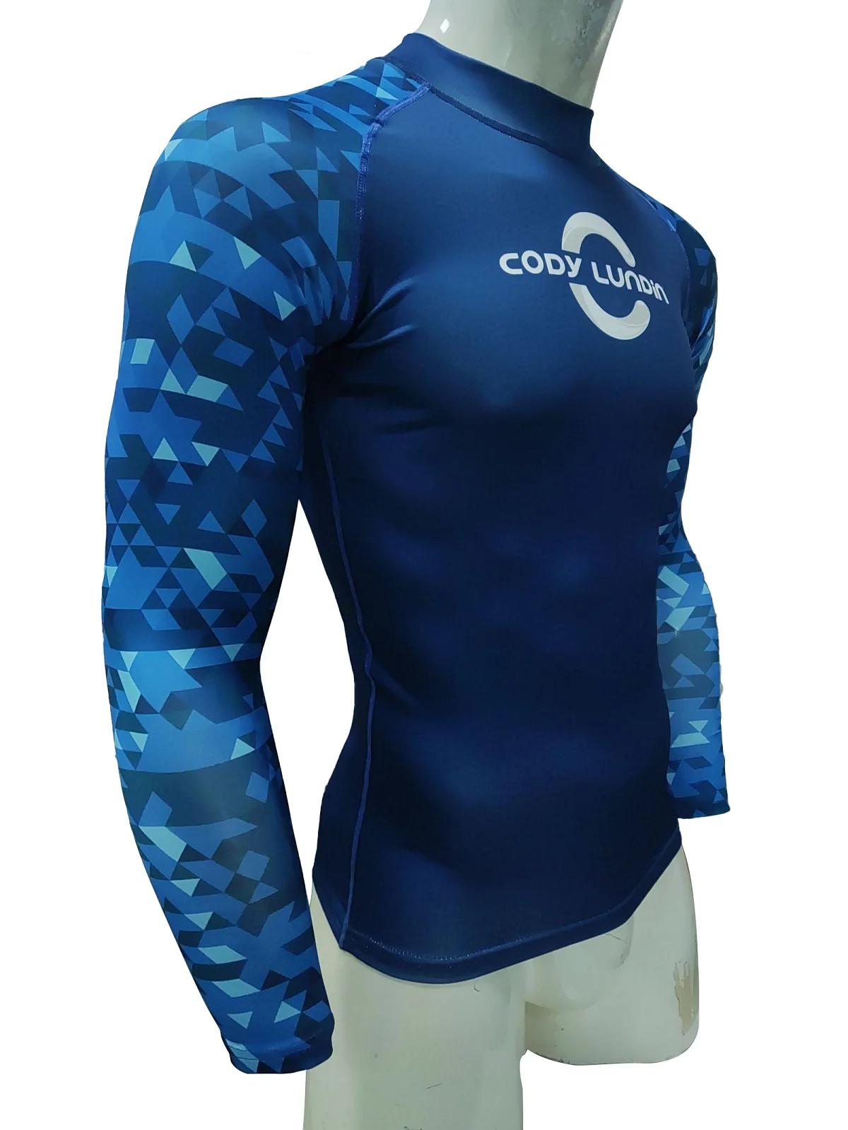 Surf natation plongée T-Shirts Compression longue éruption garde maillots de bain hommes Protection 