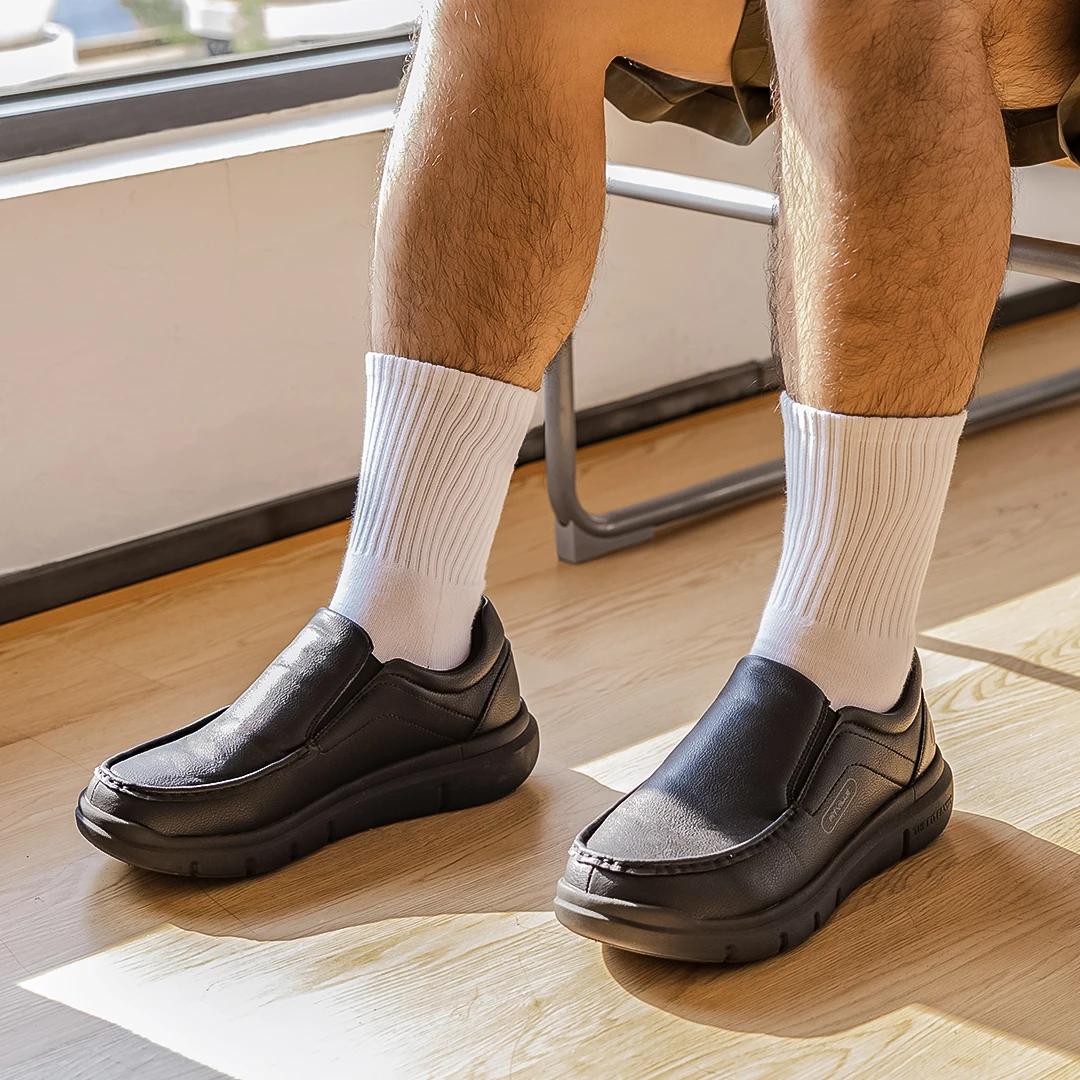 Fitville chaussures décontractées à enfiler pour hommes chaussure en cuir large largeur 2E léger pou