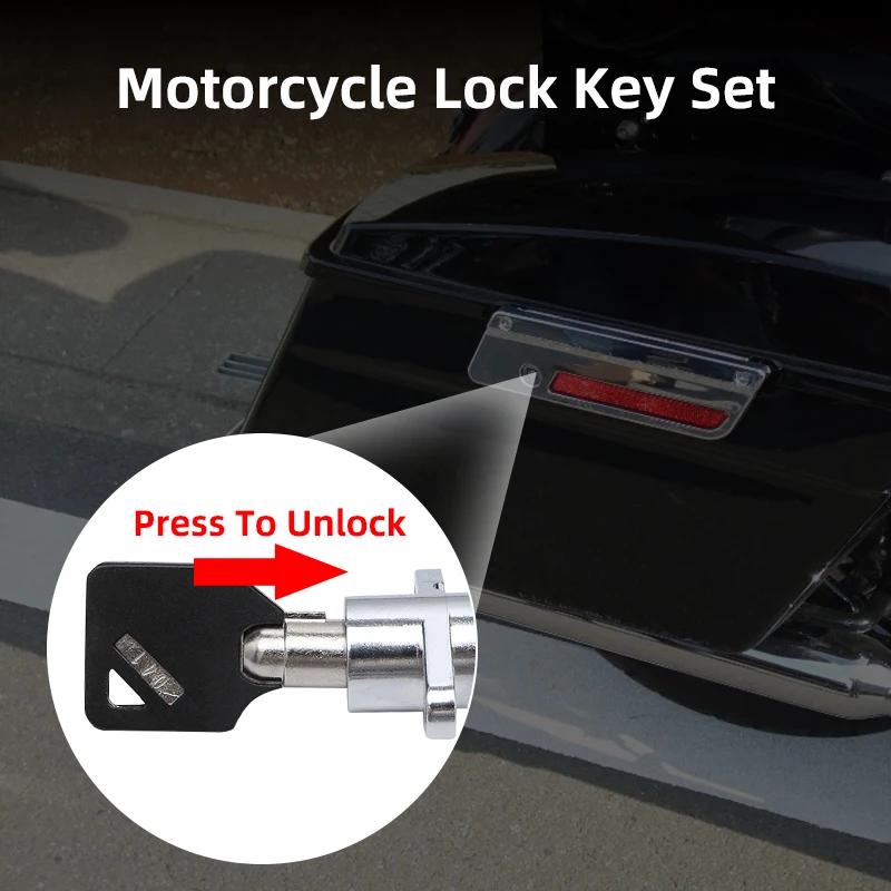 Jeu de serrures de sacoche rigide à 4 clés, pièces de moto pour Harley Touring Road Glide Road King