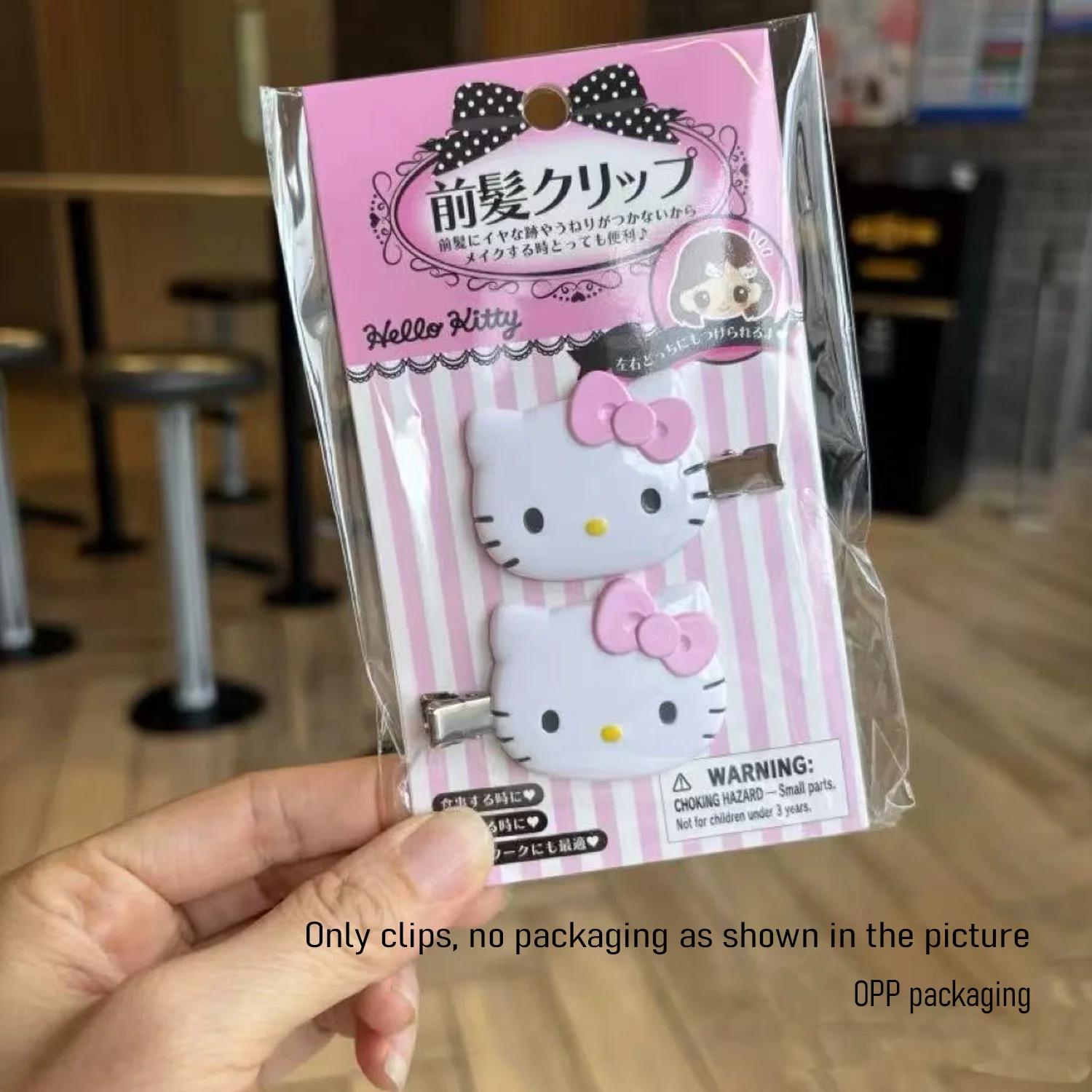 Sanrio Hello Kitty – pince à cheveux Kawaii, deux pinces latérales sans trace, pince à franges, acce