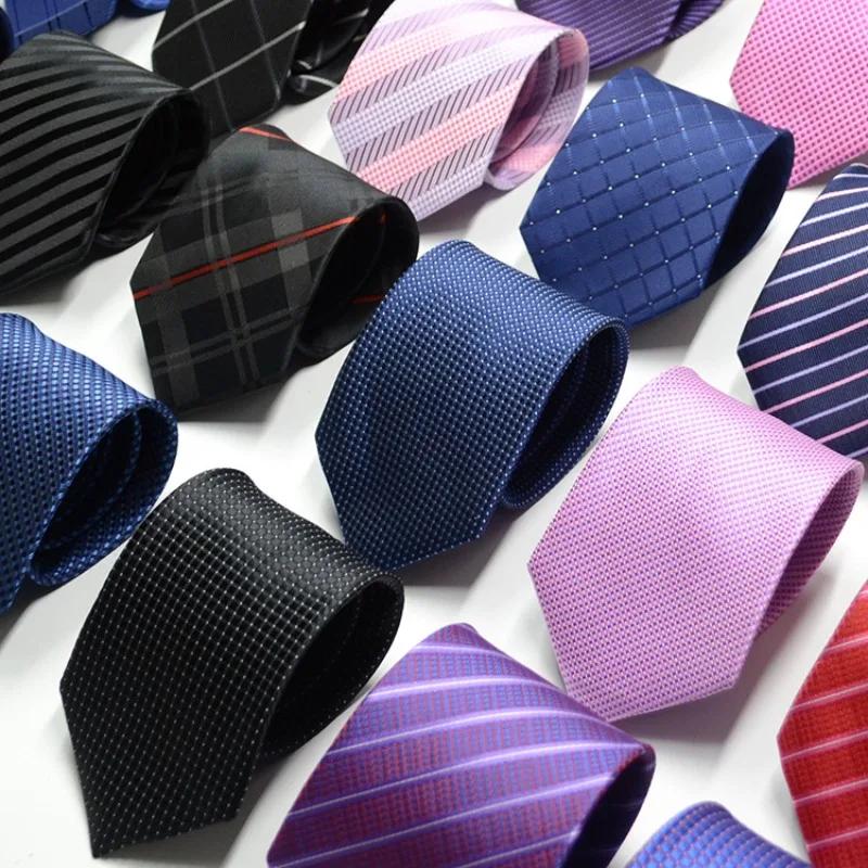 67 Styles hommes cravates couleur unie rayure fleur florale 7-8 cm Jacquard cravate accessoires usag
