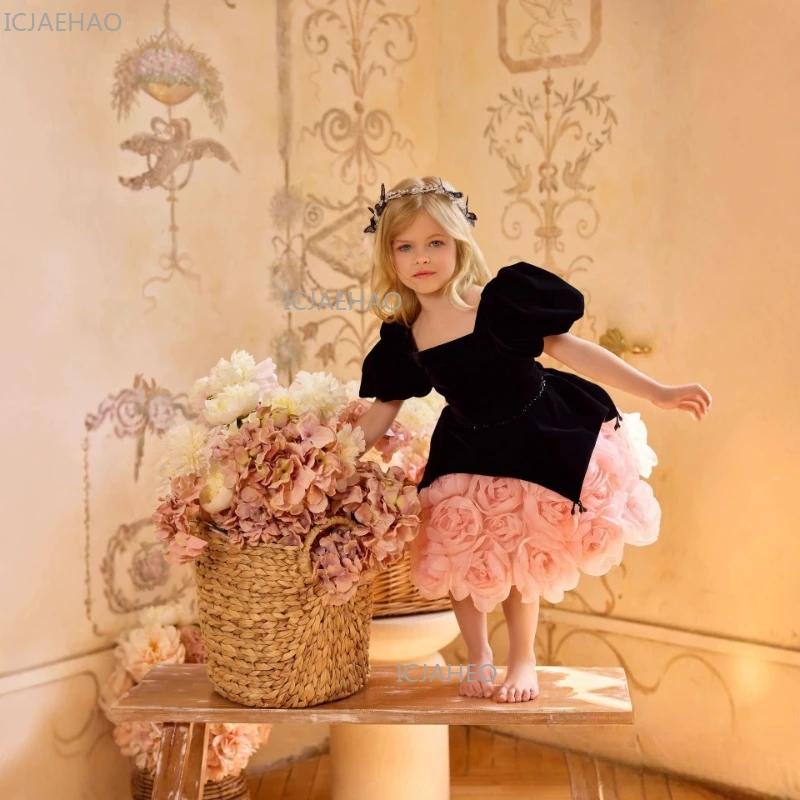 Robe Courte de Princesse Bouffante pour Filles, Idéale pour Anniversaire, Cérémonie, Soirée, Spectac