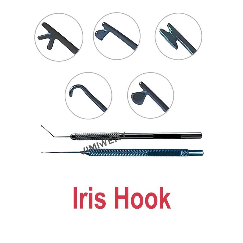 Kuglen Iris Hook and Lens Manipulateur Jaffe-Knolle Iris Hooks Instruments chirurgicaux ophtalmiques