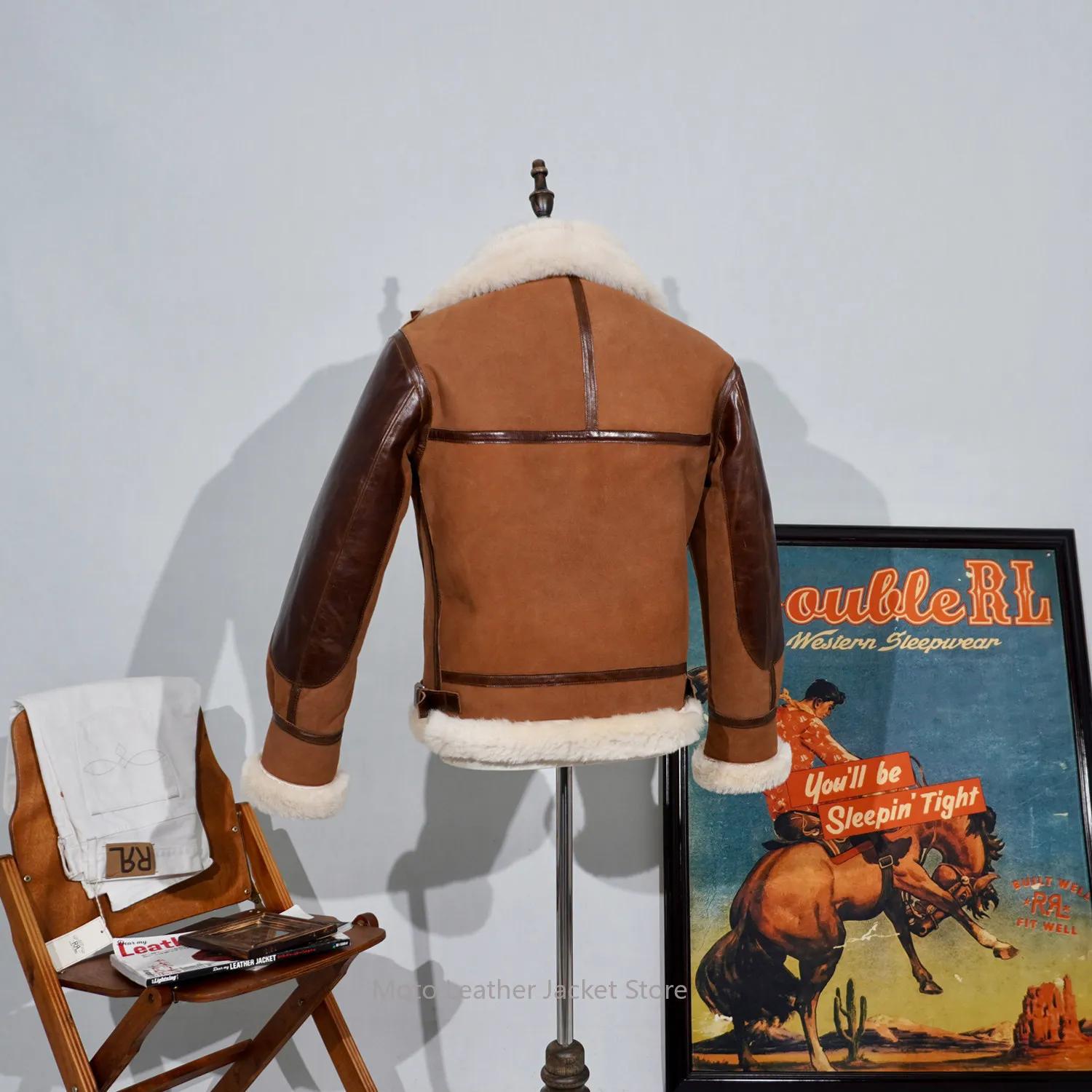Nouvelle Collection 2026 – Blouson Classique General Barton B3 en Cuir de Cheval avec Manches en Pea