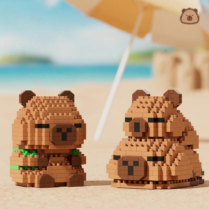 Poupée mignonne Kapi Capybara Bala, blocs de construction créatifs, ornements Capybara, jouets éduca