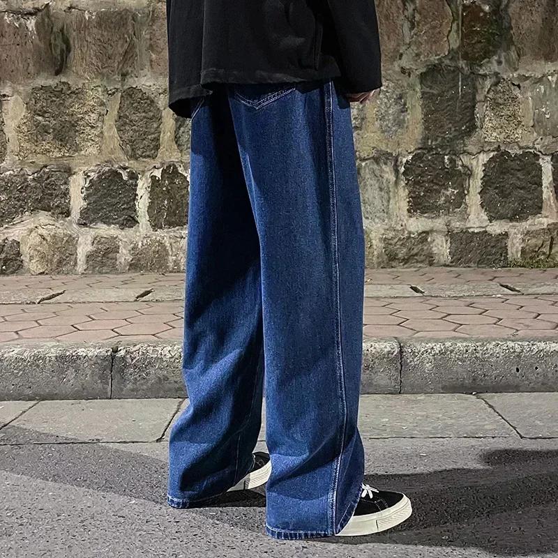 Nouveaux jeans américains à cordon de serrage pour hommes, printemps-automne, pantalons décontractés