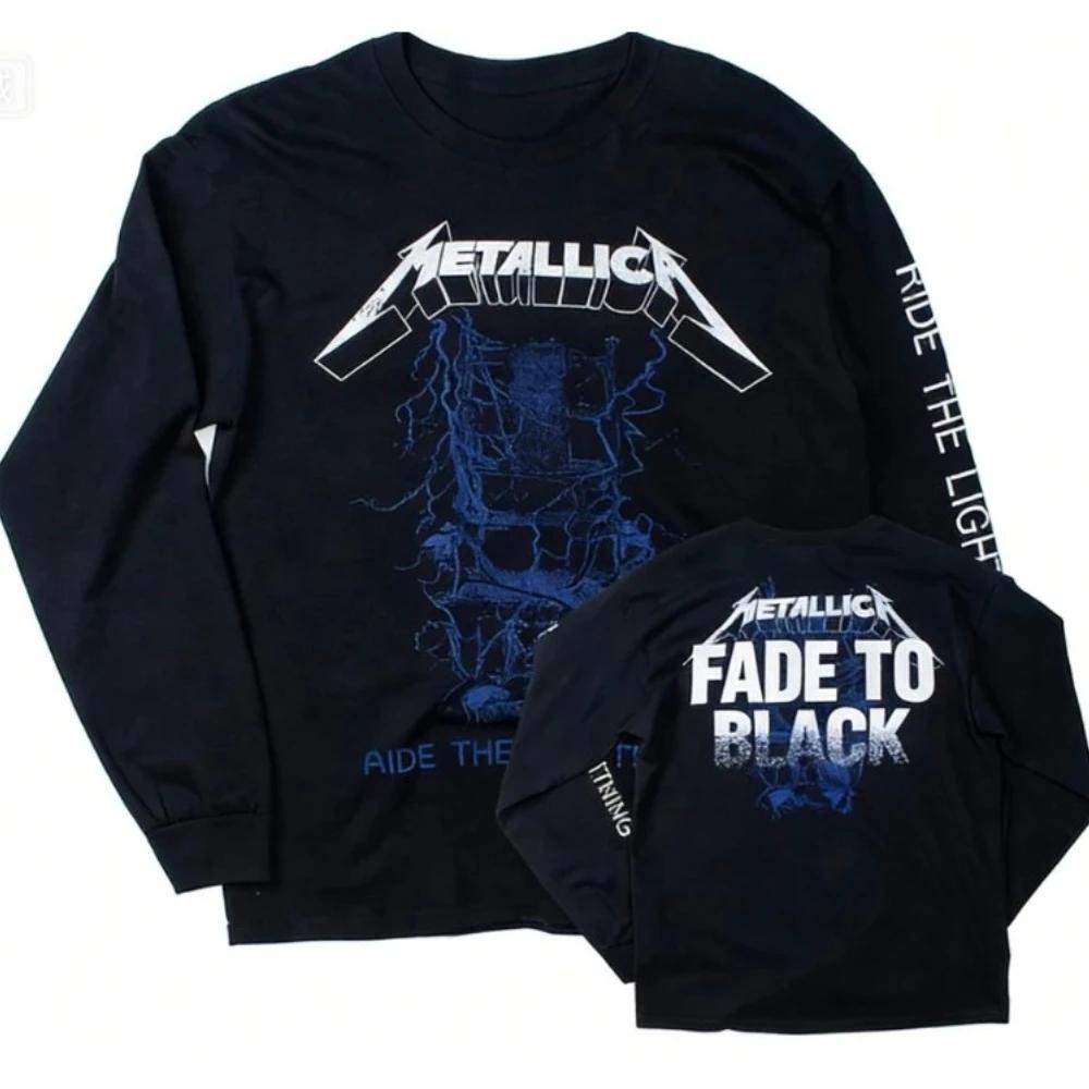 T-shirt rétro à manches longues pour hommes et femmes, imprimé en 3D, avec image de groupe de rock m