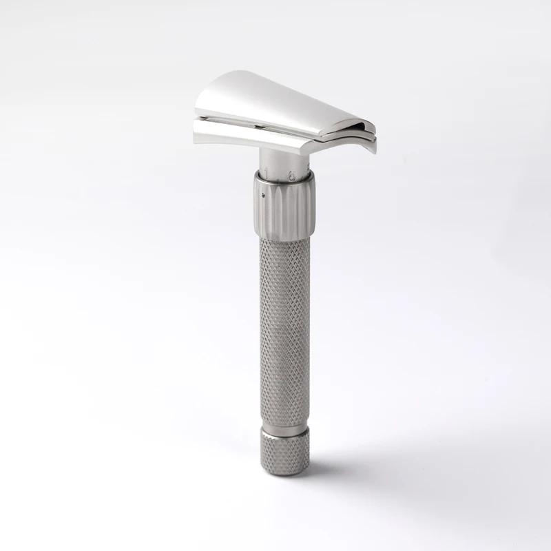 Rasoir de sécurité réglable incliné en acier inoxydable Torqx version mate Yaqi