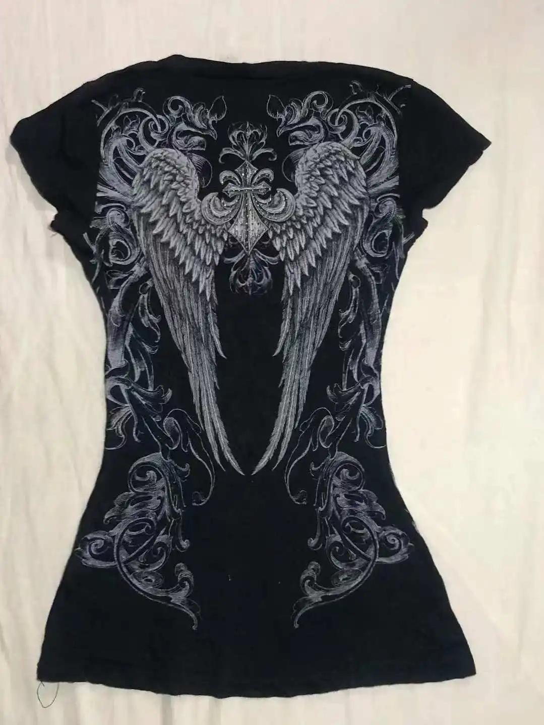 Haut court américain Y2k, T-shirts graphiques Punk, vêtements de rue Hottie des années 2000, doux et