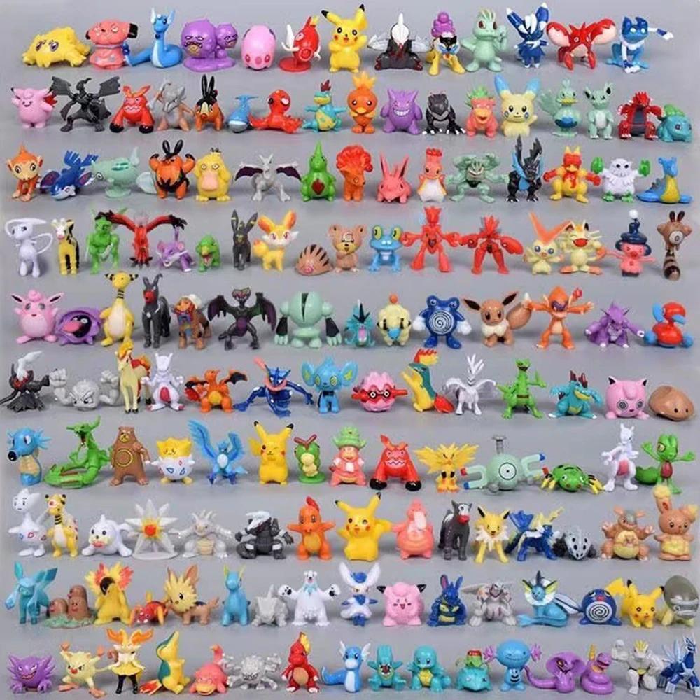 144 pièces Pokemon Pikachu figurine jouets Mini figurines modèle jouet Pikachu Anime enfants poupée 