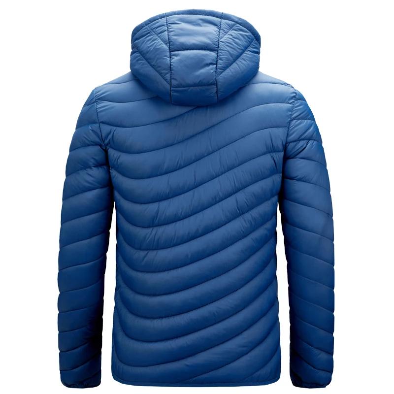 Veste d'extérieur légère pour hommes, à capuche, isolée, thermique, bouffante, chauffée, pour course