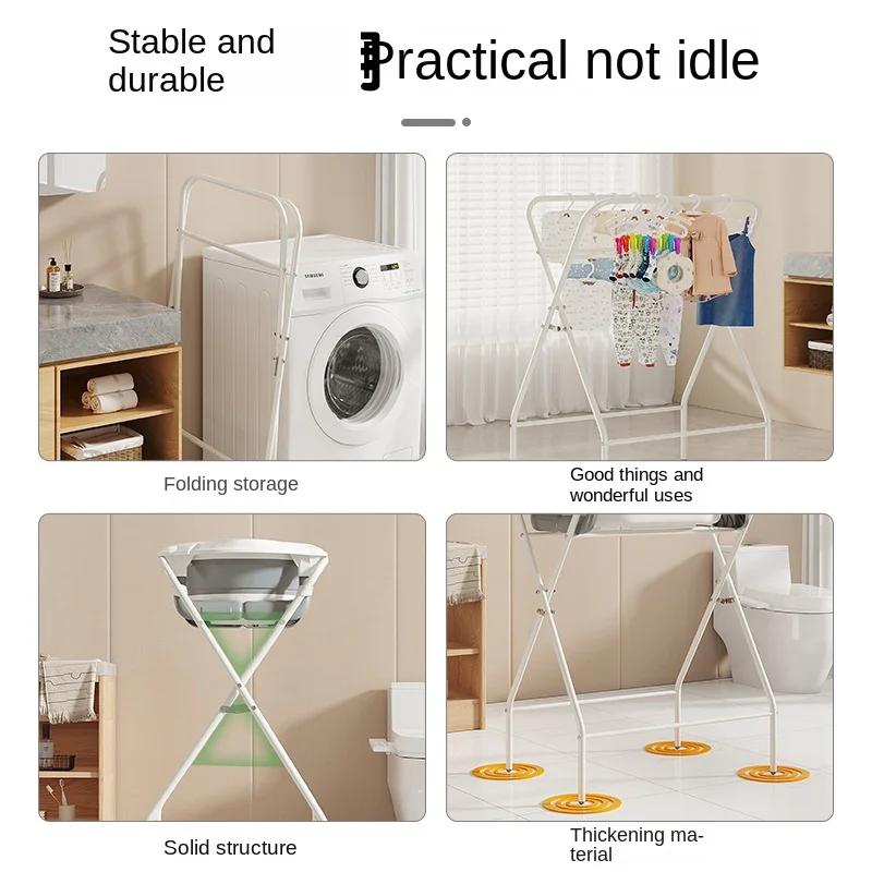 Baignoire pour bébé avec support et ensemble thermosensible, support de baignoire pliable avec capac