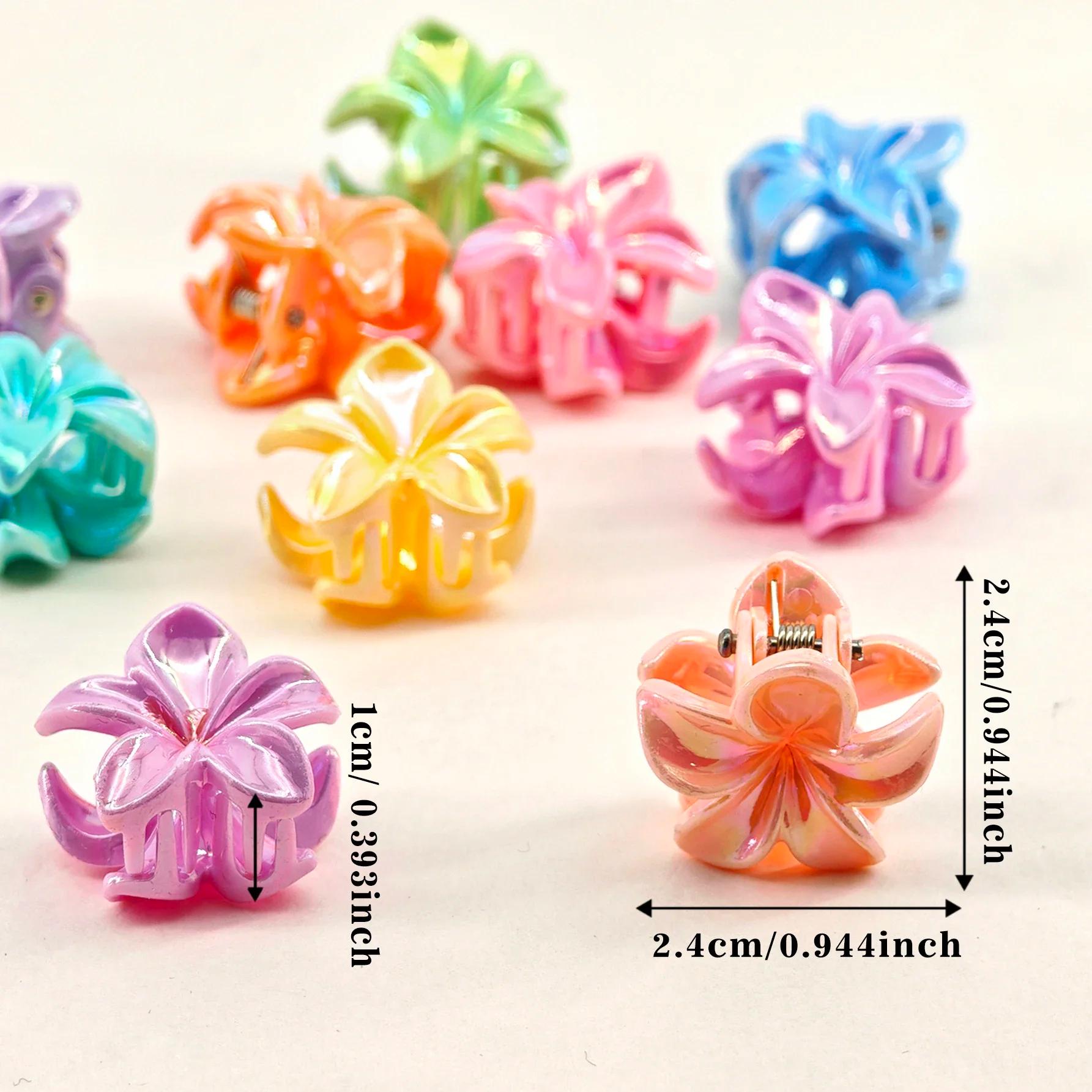 Pinces à cheveux d'été en forme de fleur de jonquille de couleurs mélangées, 10 pièces, jolies pince