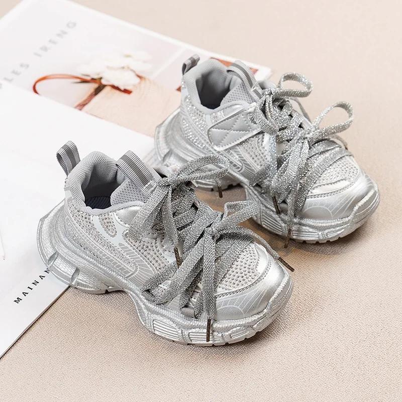 Baskets coordonnantes de style coréen pour enfants, chaussures de sport douces, confortables, décont