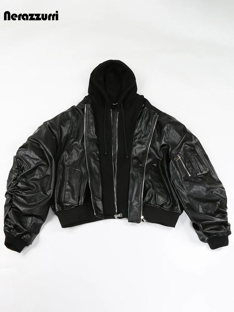 Nerazzurri Blouson en Cuir Chaud et Épais pour Homme, Vêtement Européen Cool, Beau, Respiré, Marron,