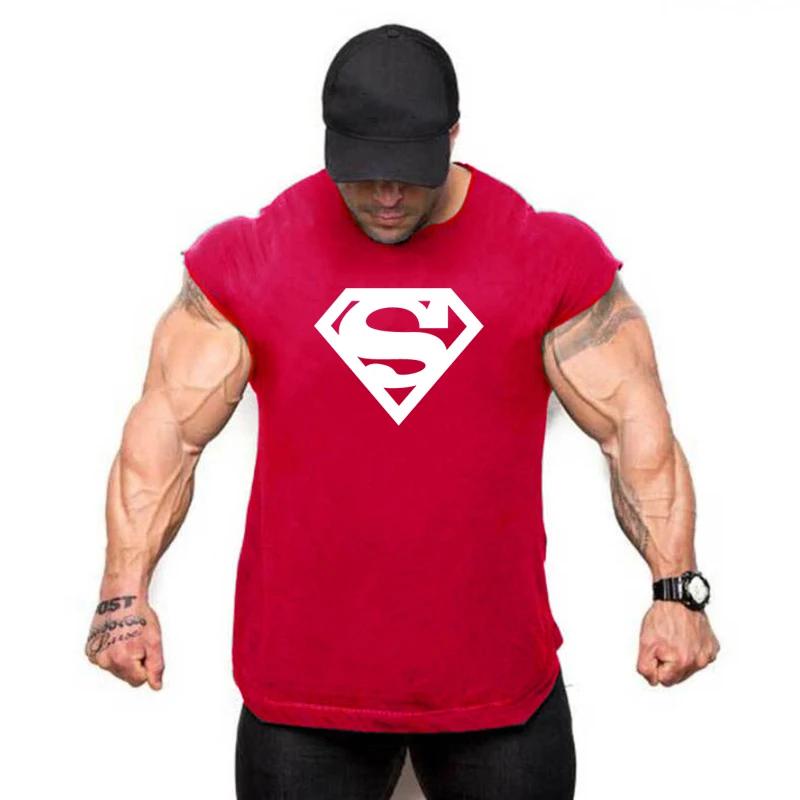 Maillot de sport en coton glacé pour homme, chemise en Y, haut de fitness, vêtements de musculation,