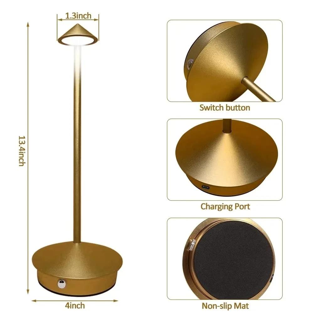 Lampe LED tactile aste de type C, lampe de table créative, adaptée à la salle à manger, à l'hôtel, a