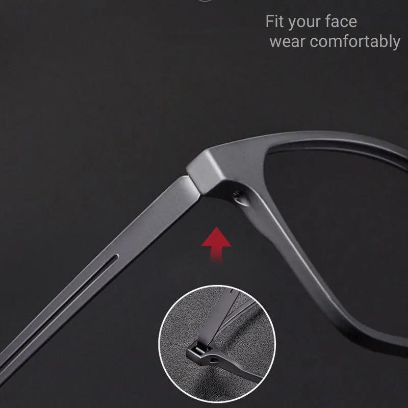 Lunettes de lecture en titane pur pour hommes et femmes, TR90, Anti-rayon bleu, monture complète, po