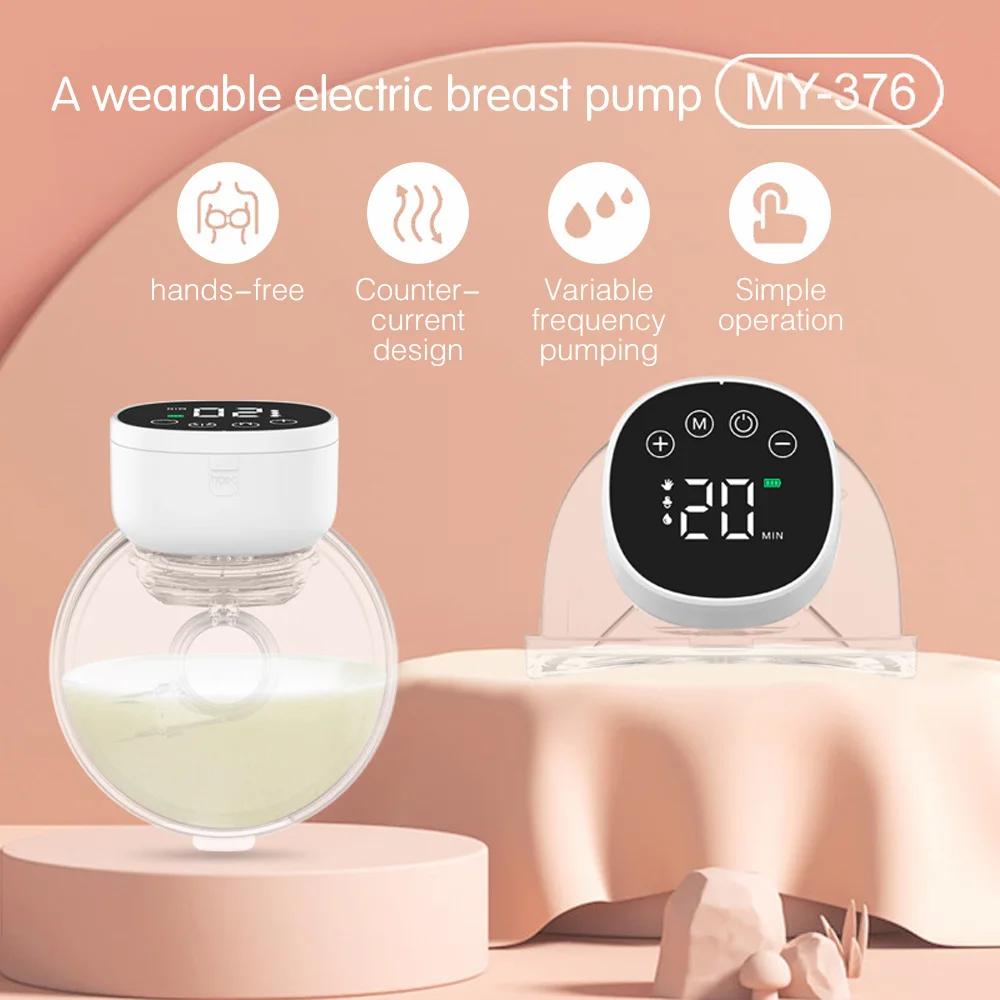 Tire-lait électrique portable, mains libres, silencieux, Invisible, 3 Modes, 9 niveaux d'aspiration,