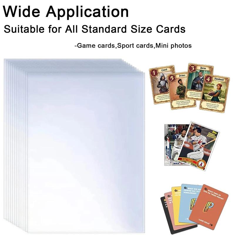 100-600 pochettes pour cartes rigides ou souples, protège-cartes transparents avec film protecteur p
