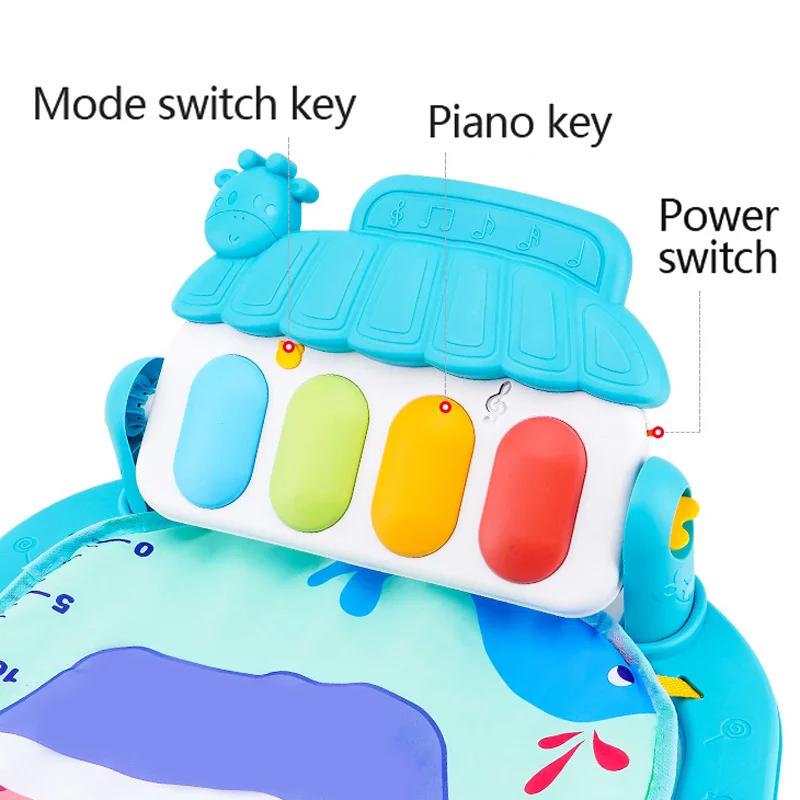Support de Fitness pour bébé, jeu de musique, jouets d'activité de gymnastique, couverture rampante 