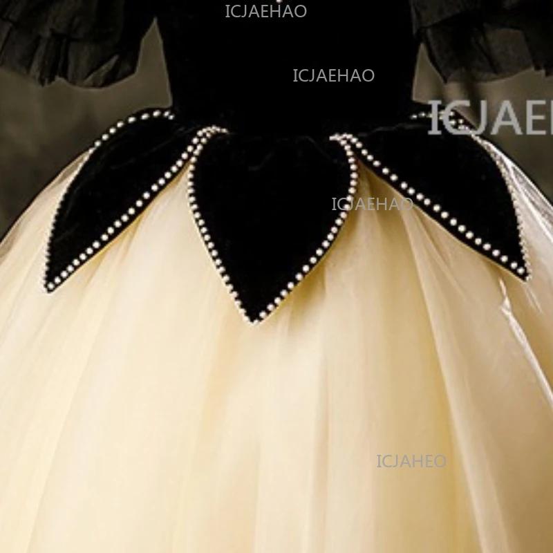 Robe de princesse pour filles, tenue de spectacle de piano pour petite fille, vêtements pour enfants