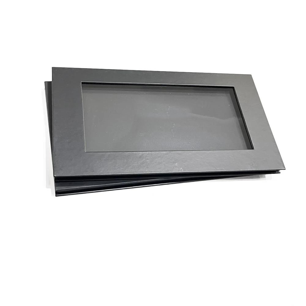 Coosei-Palette de fards à barrage magnétiques noirs avec fenêtre transparente, grand, 2 pièces
